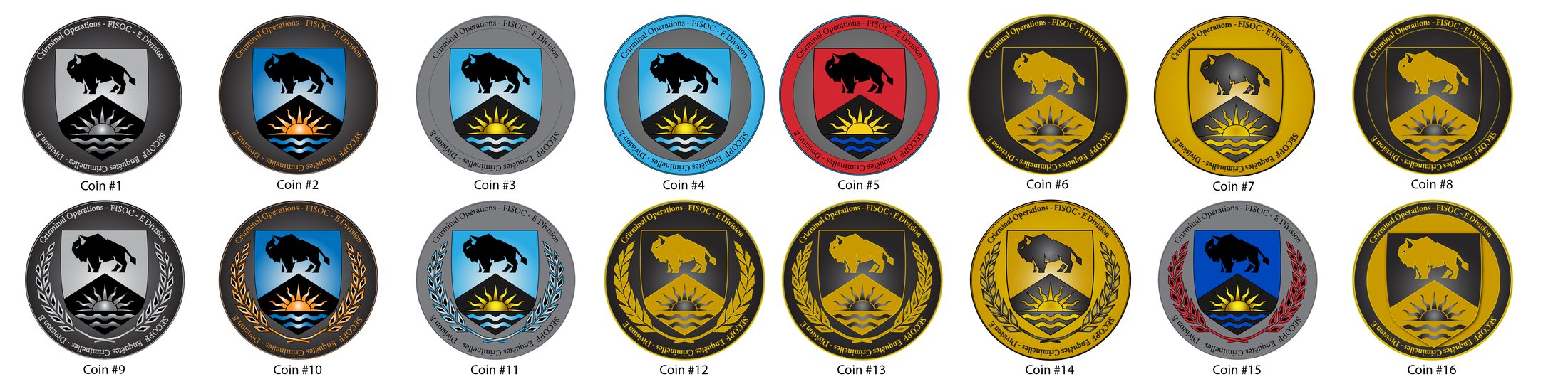 CROPS and FISOC emblem and challenge coin