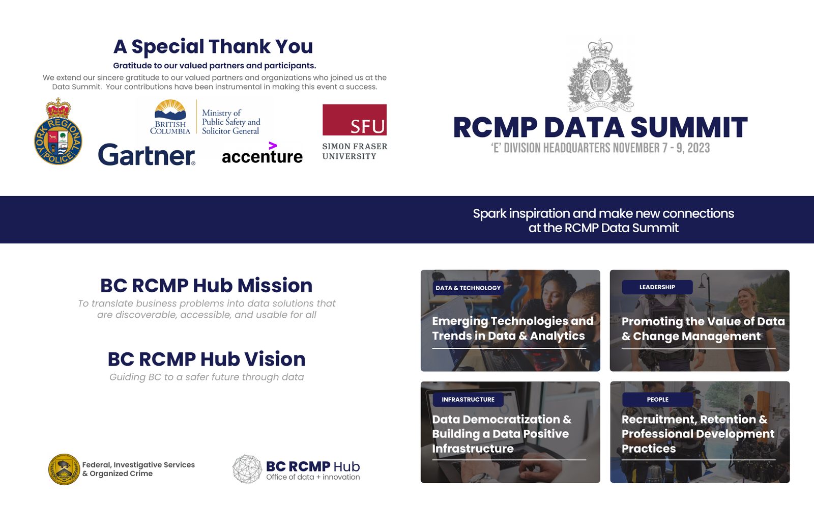 RCMP Data Summit brochure