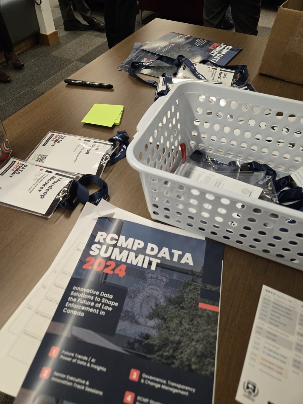 On the registration table